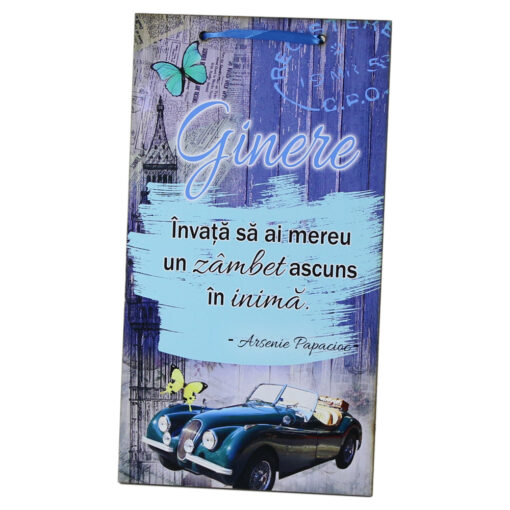 Tablou lemn personalizat "Pentru Ginere..." 15x27 CM