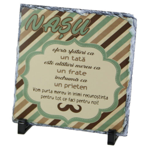 Placa ardezie "Pentru cel mai bun Nas!" 19?19 CM