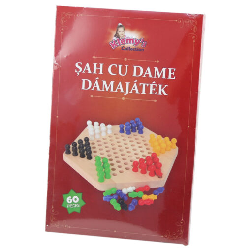 Sah cu dame din lemn 60 piese, Klemy's Collection