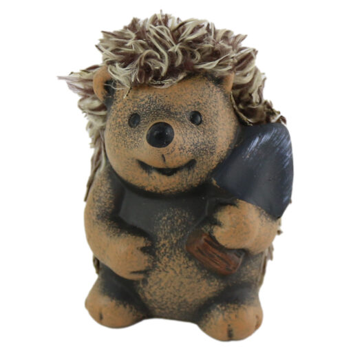 Figurina Arici din ceramica 8 CM, cu lopata