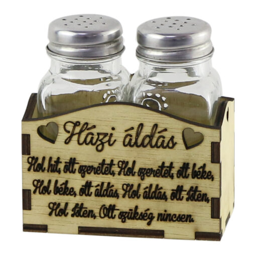 Set solnita si pipernita cu suport lemn "Hazi Aldas"