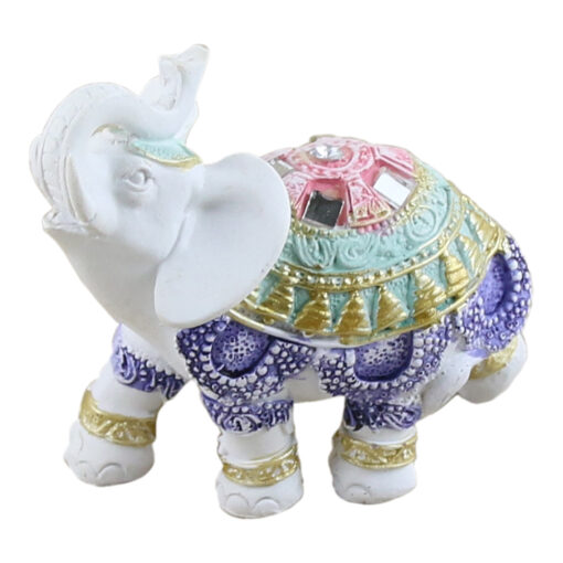 Figurina elefant din rasina aurie 10x9 CM, Colorat