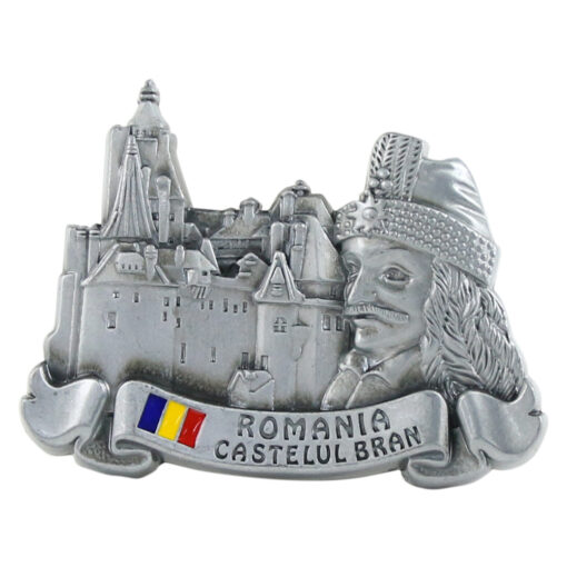 Magnet frigider din metal 7x5 CM, Romania, Castelul Bran