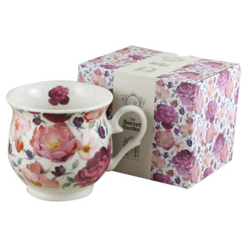 Cana portelan 500 ml "Spring Roses White", in cutie decorativa