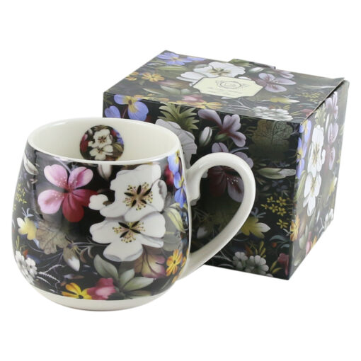 Cana portelan W. Kilburn "Black" 430 ml, in cutie cadou