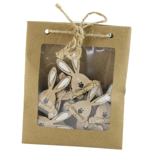 Set 12 decor lemn Iepuras 4 CM