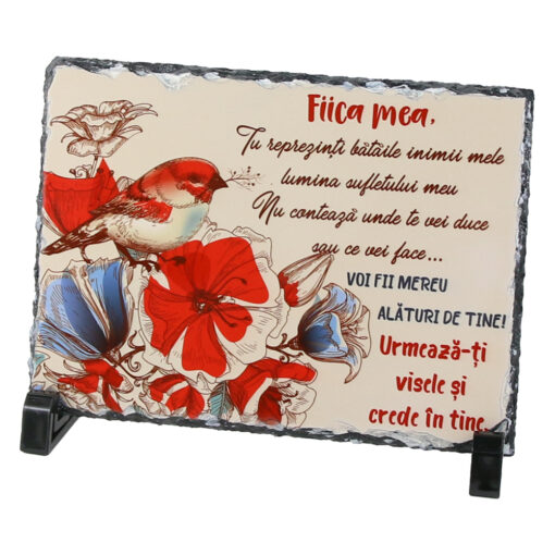 Placa ardezie "Fiica mea..." 19x14 CM