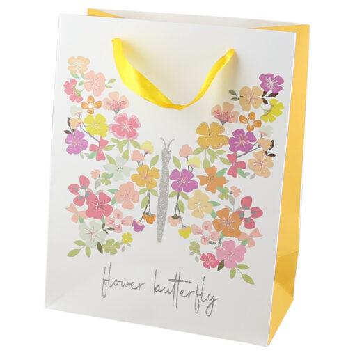 Punga cadou din hartie 18x23 CM "Flower Butterfly"
