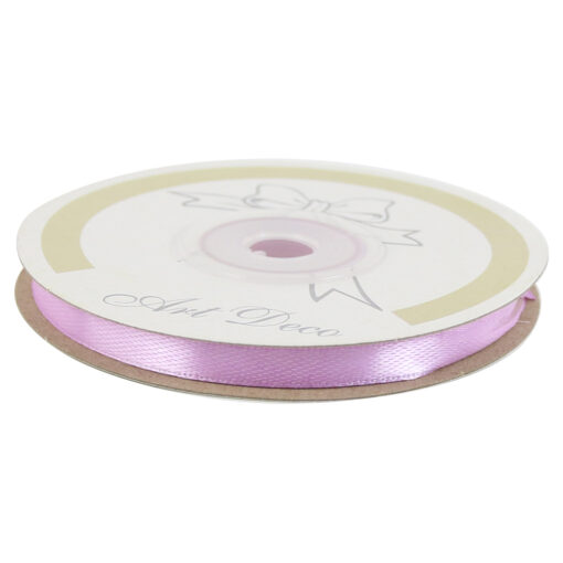 Rola panglica satin Roz 6 mm x 25 m