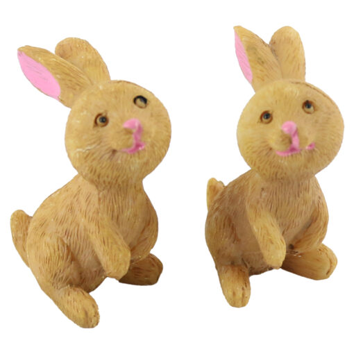 Set 2 figurine Iepurasi din rasina 4 CM