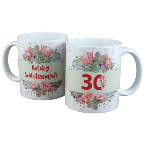 Cana ceramica "Boldog szuletesnapot! 30", 330 ml