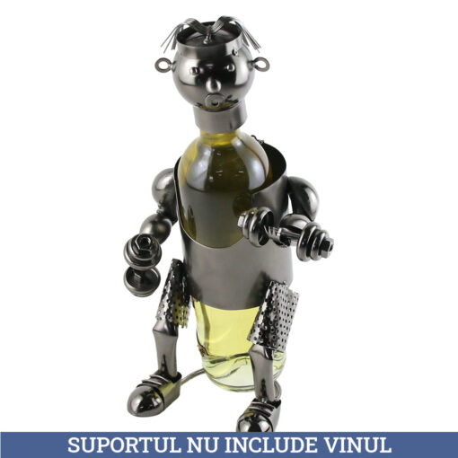 Suport sticla de vin, din metal Culturist 19x33 CM