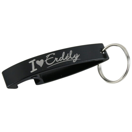 Breloc cu desfacator de sticle "Erdely" 7 CM, Negru