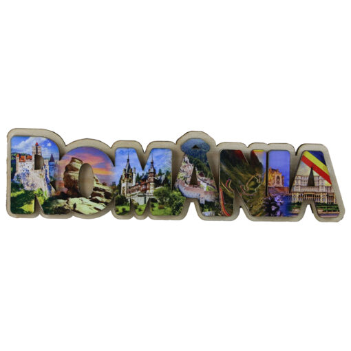 Magnet frigider din lemn "Romania" 19x4 CM, Imagini