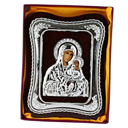 Icoana pe lemn, relief 19x25 CM, Maria cu pruncul