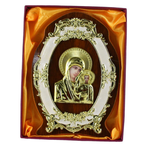 Icoana pe lemn, relief 15x20 CM, Maria cu pruncul