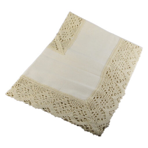 Fata de masa 85x85 CM, cu dantela, Ecru
