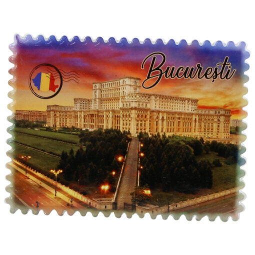 Magnet decorativ din ceramica "Romania", 8x6 CM, Bucuresti