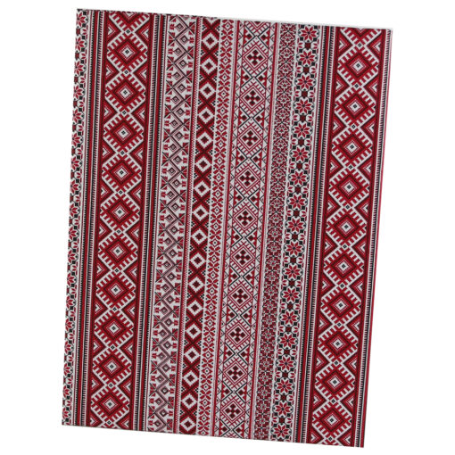 Fata de masa cu motive traditionale 120x140 CM, din bumbac, Rosu-alb-negru