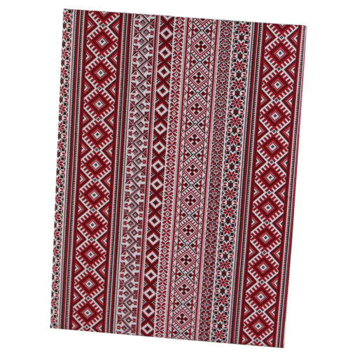 Fata de masa cu motive traditionale 140x180 CM, din bumbac, Rosu-alb-negru