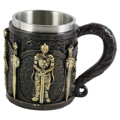 Cana din metal si rasina Cavaler 10x12 CM