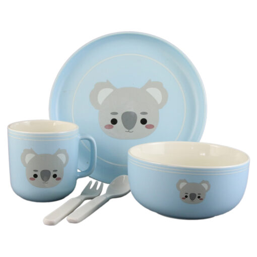 Set vesela pentru copii din portelan 5 piese, Coala