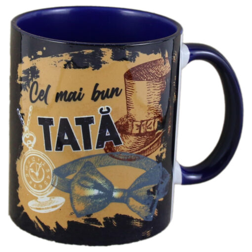 Cana ceramica "Cel mai bun Tata", 330 ml, Albastru