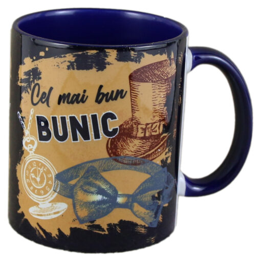 Cana ceramica "Cel mai bun Bunic", 330 ml, Albastru