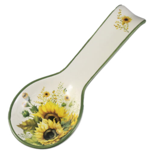 Suport lingura din ceramica, Floarea soarelui, 9x23 CM
