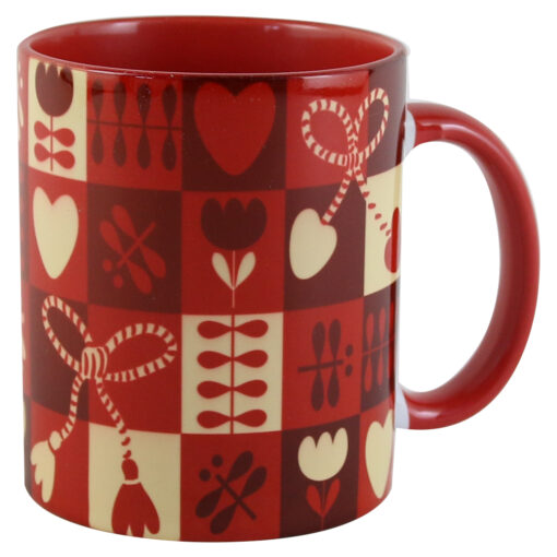 Cana ceramica Martisor rosu, 330 ml