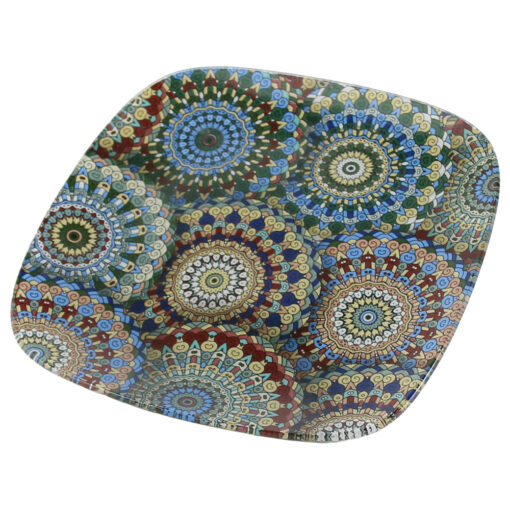 Platou din sticla Mandala 20x20 CM