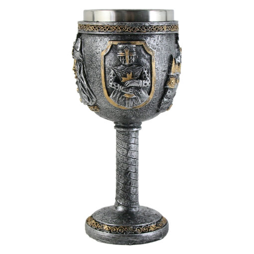 Pahar din metal si rasina 8x18 CM, Cavaler/Vlad Tepes/Castelul Bran