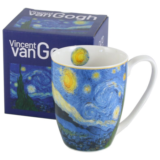 Cana portelan 360 ml, "Starry Night" de V. van Gogh, in cutie decorativa