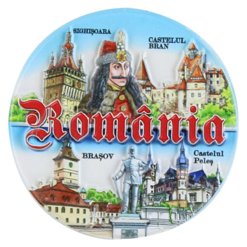 Magnet de frigider din rasina 7 CM, Romania, Orase