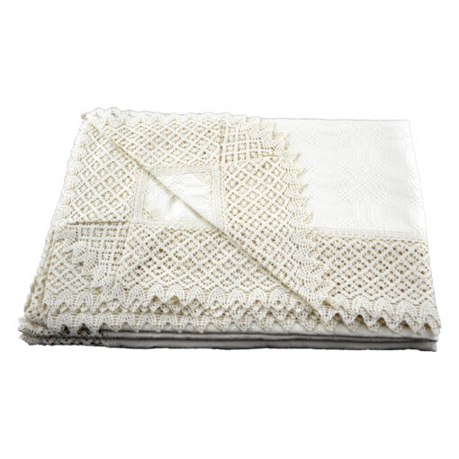 Fata de masa traditionala din bumbac, dreptunghiulara 220x160 CM Crem