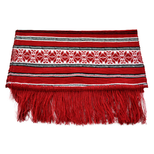 Fata de masa artizanat 80x40 CM Rosu/Alb/Negru