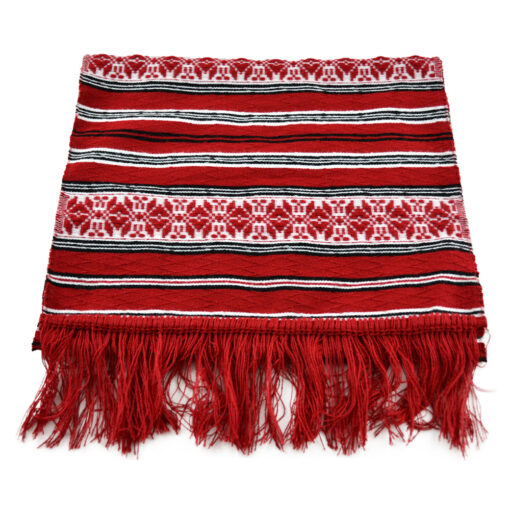 Fata de masa artizanat 120x40 CM Rosu/Alb/Negru