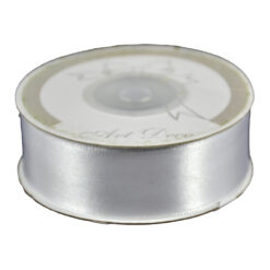 Rola panglica satin Alb 25 mm x 25 m, Art Deco