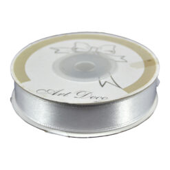 Rola panglica satin Alb 15 mm x 25 m, Art Deco