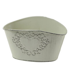 Ghiveci din metal Antic Crem 18x11 CM, tip tava