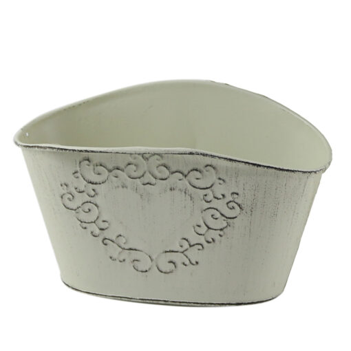 Ghiveci din metal Antic Crem 18x11 CM, tip tava