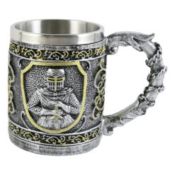 Cana din metal si rasina Cavaler 9x11 CM, 1122