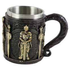 Cana din metal si rasina Cavaler 10x12 CM