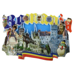 Magnet de frigider din rasina 8x5 CM, Romania & Castele