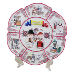 Plachet decorativ din rasina 15 CM, Cuplu in port traditional