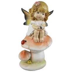 Figurina Ingeras cu ciupercuta, din rasina 7x14 CM