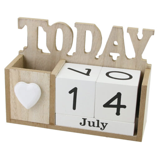 Calendar perpetuu din lemn 16x11 CM - Today
