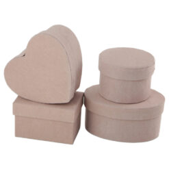Set 4 cutii cadou mini Flock Piersica