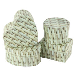 Set 4 cutii cadou 12/10/9/12 CM - Design impletit