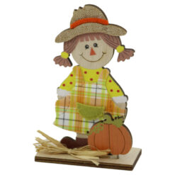 Decor Toamna Figurina fetita din lemn 13 CM